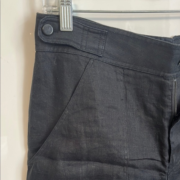 EQUIPMENT Kalil Linen Cropped Culotte Pants Folded Hem, Size 6 - Picture 12 of 16